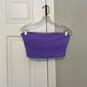 Aerie L lilac bandeau swimsuit top